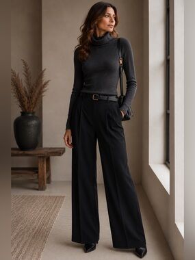 NWT WORTH NEW YORK GRAY HEMATITE WOOL TURTLENECK SWEATER SZ XL